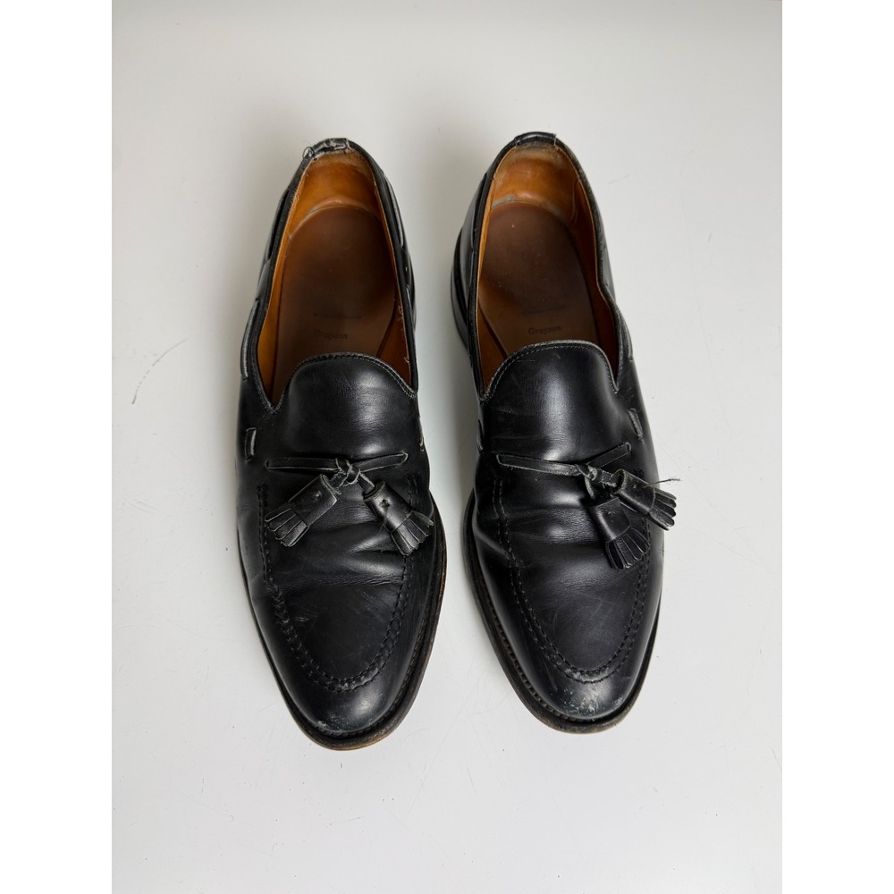 Allen Edmonds Grayson Mens Black Leather Tassel Loafers Size 10D